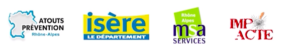 logo partenaire atout pr&eacute;vention, d&eacute;partement de l'Is&egrave;re, MSA service et Imp'Acte